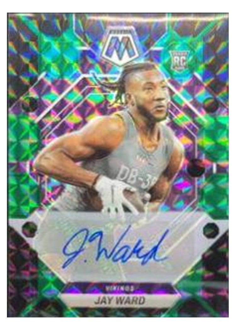 2023 Panini Mosaic Base Set Jay Ward Autograph Choice Fusion Green Black #332