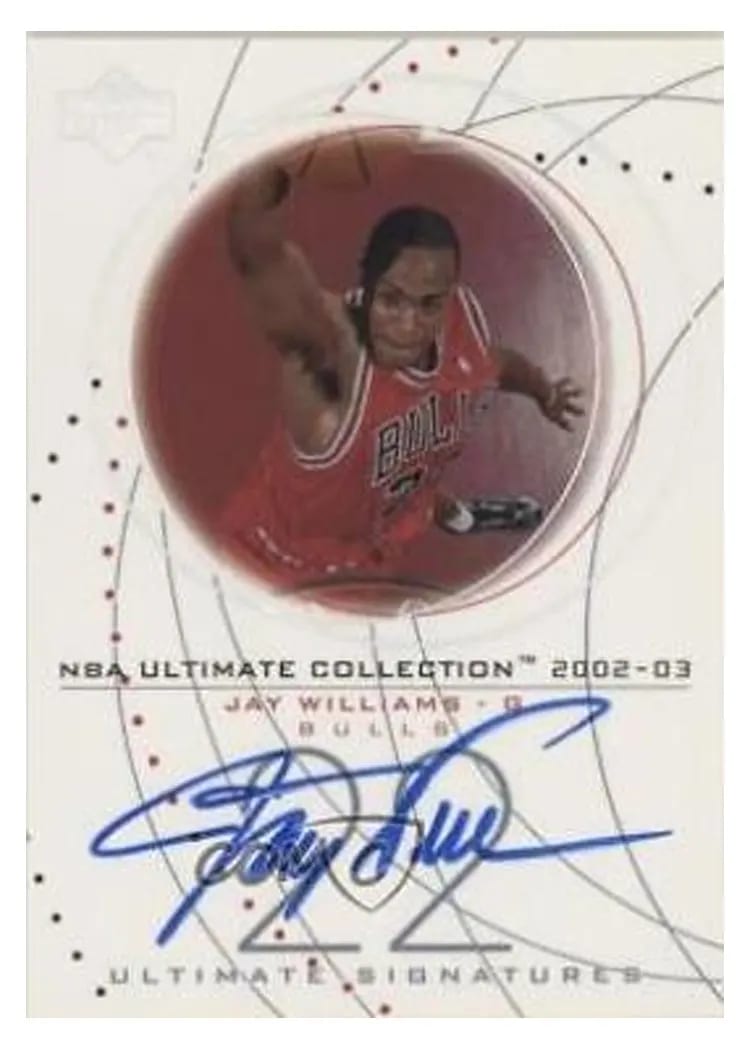 2002 Ultimate Collection Signatures Jay Williams #JW-S card