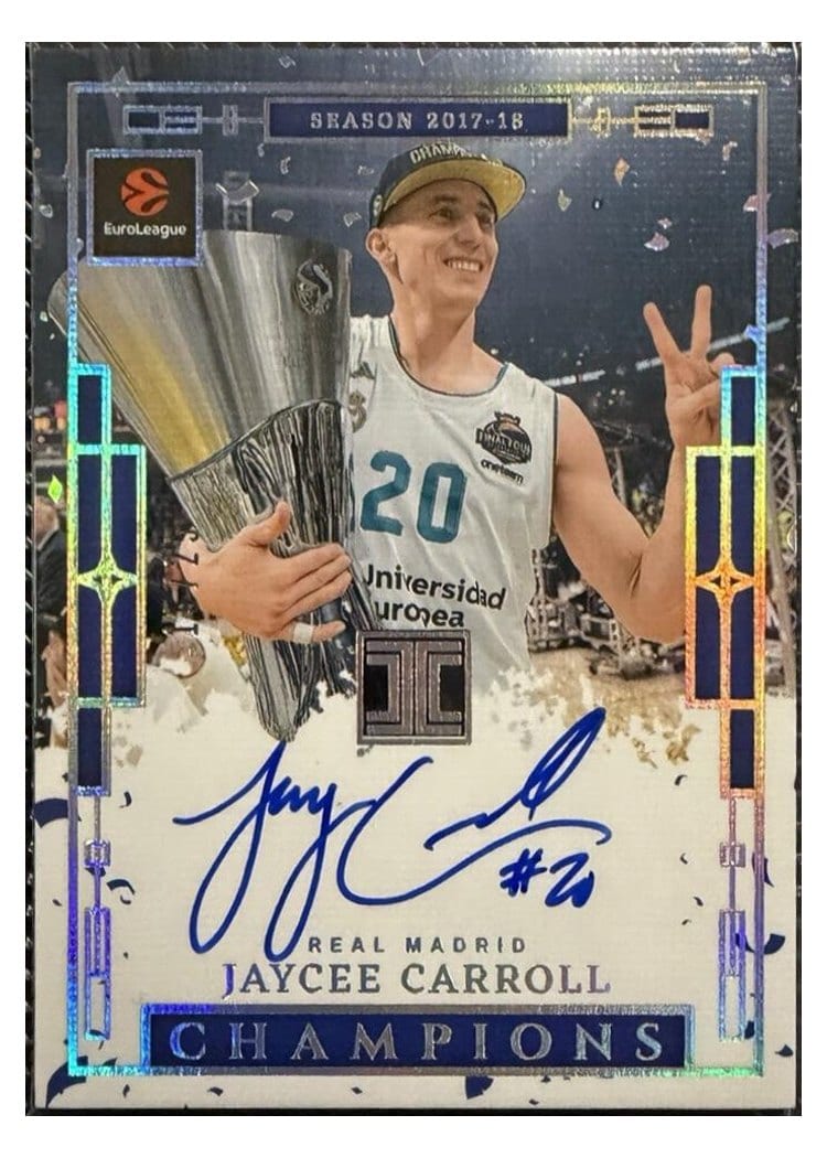 2025-26 Panini Contenders EuroLeague Impeccable Champions Jaycee Carroll #11 card