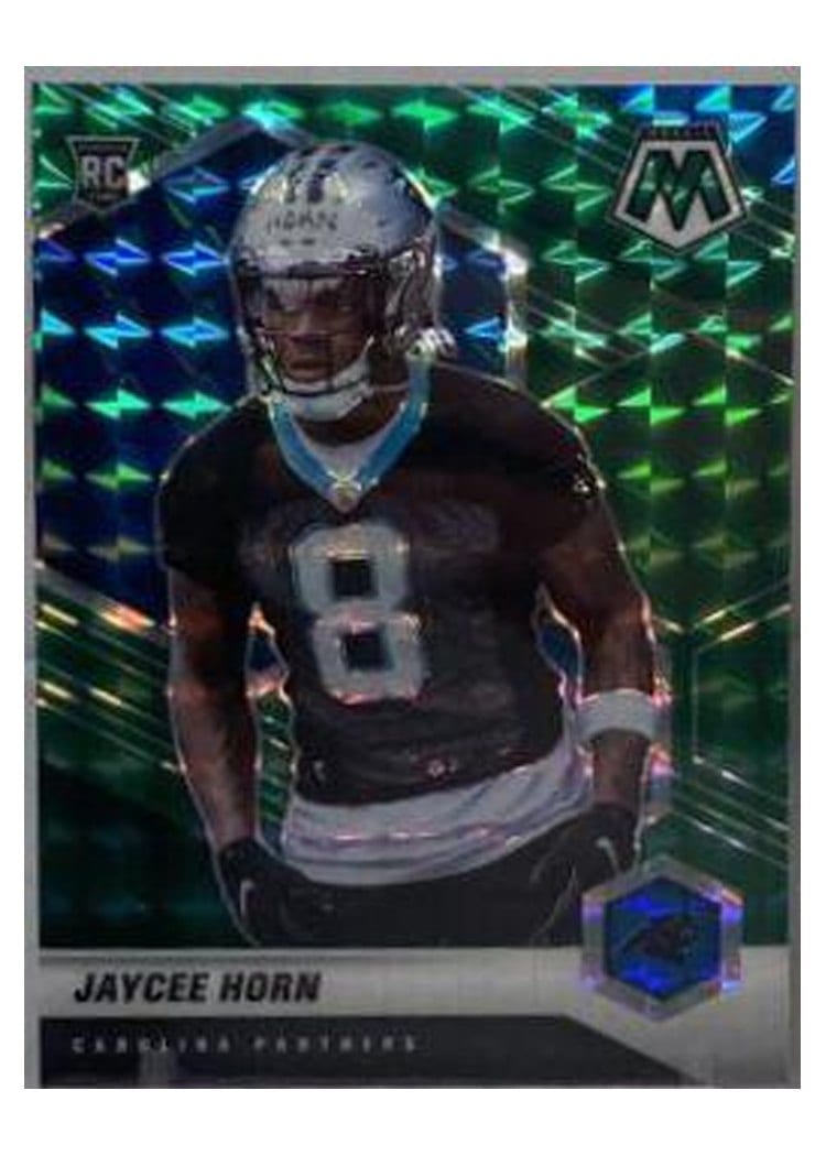 2021 Panini Mosaic Base Set Jaycee Horn Green Fluorescent #343 card