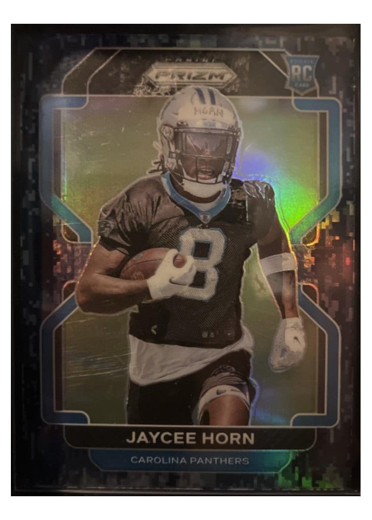 2021 Panini Prizm Base Set Jaycee Horn Navy Camo Prizm #373 card