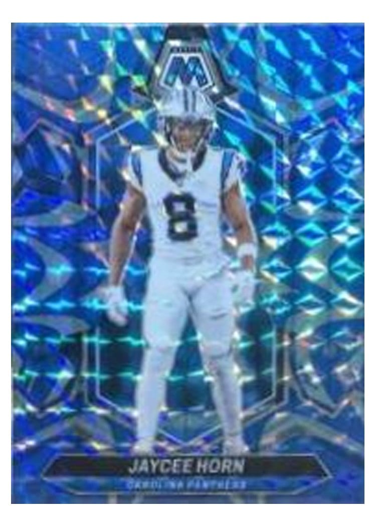 2024 Panini Mosaic Base Set Jaycee Horn Blue Reactive #35 card