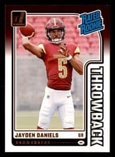 2024 Donruss Rated Rookies Throwback Jayden Daniels #43 card