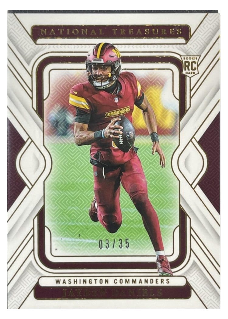 2024 Panini National Treasures Base Set Jayden Daniels #100 card