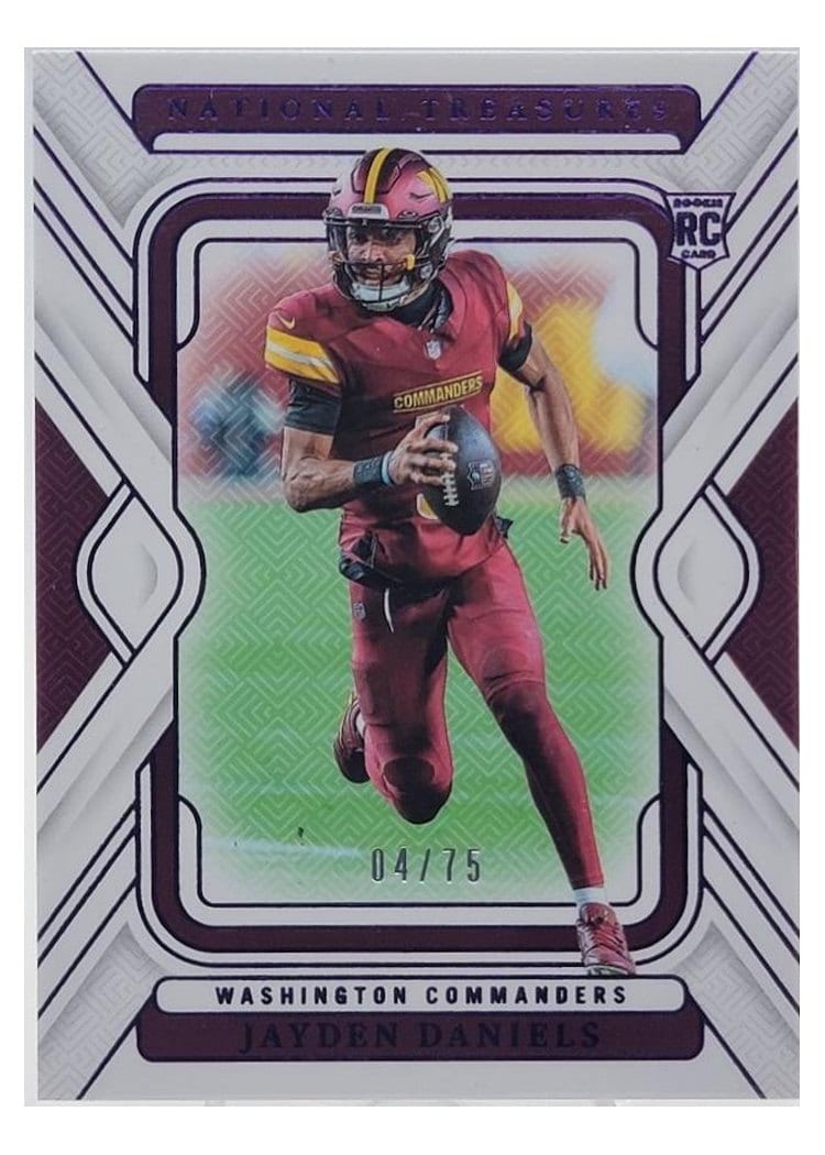 2024 Panini National Treasures Base Set Jayden Daniels #100 card