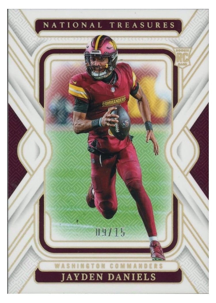 2024 Panini National Treasures Base Set Jayden Daniels #100 card