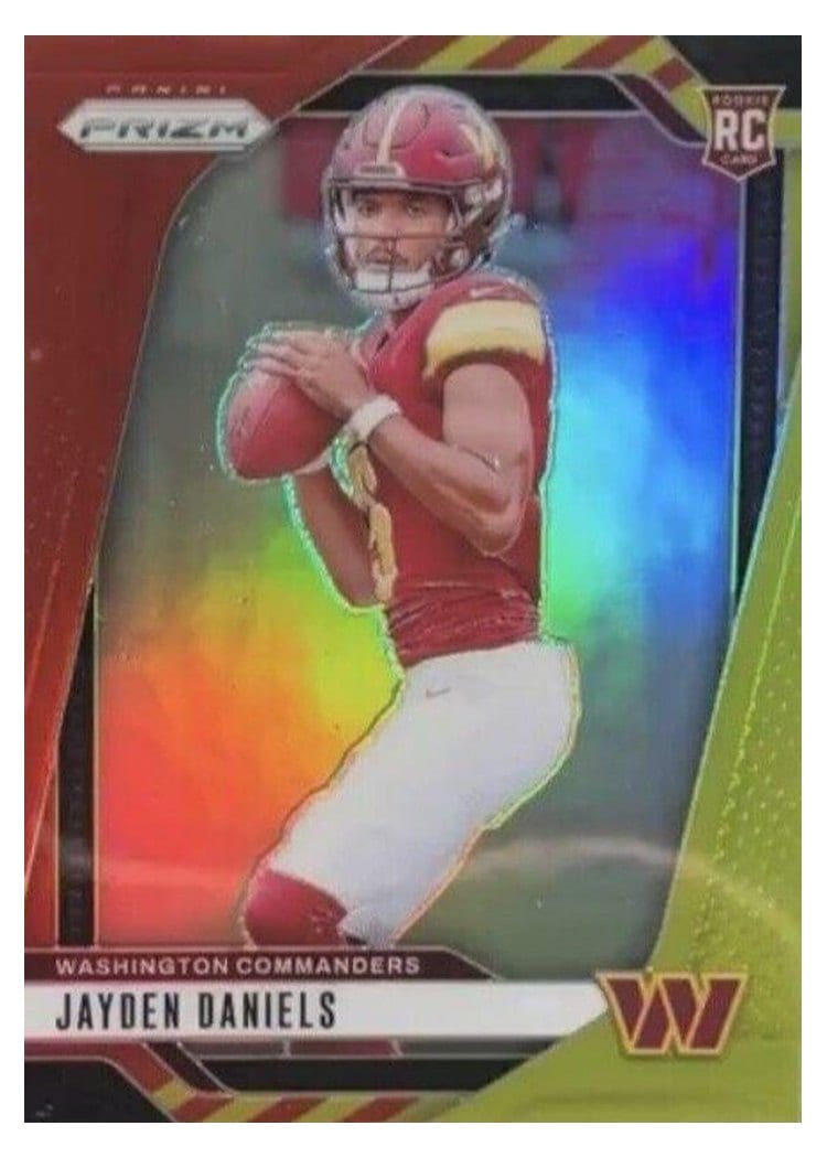 2024 Panini Prizm Jayden Daniels Red Yellow #347 card