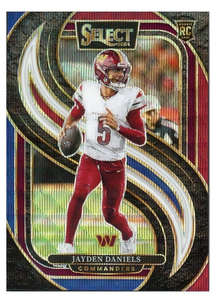 2024 Panini Select Jayden Daniels Tri-Color Prizm #112 card