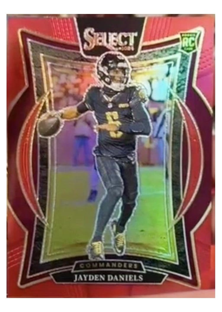 2024 Panini Select Jayden Daniels Red Prizm #26 card