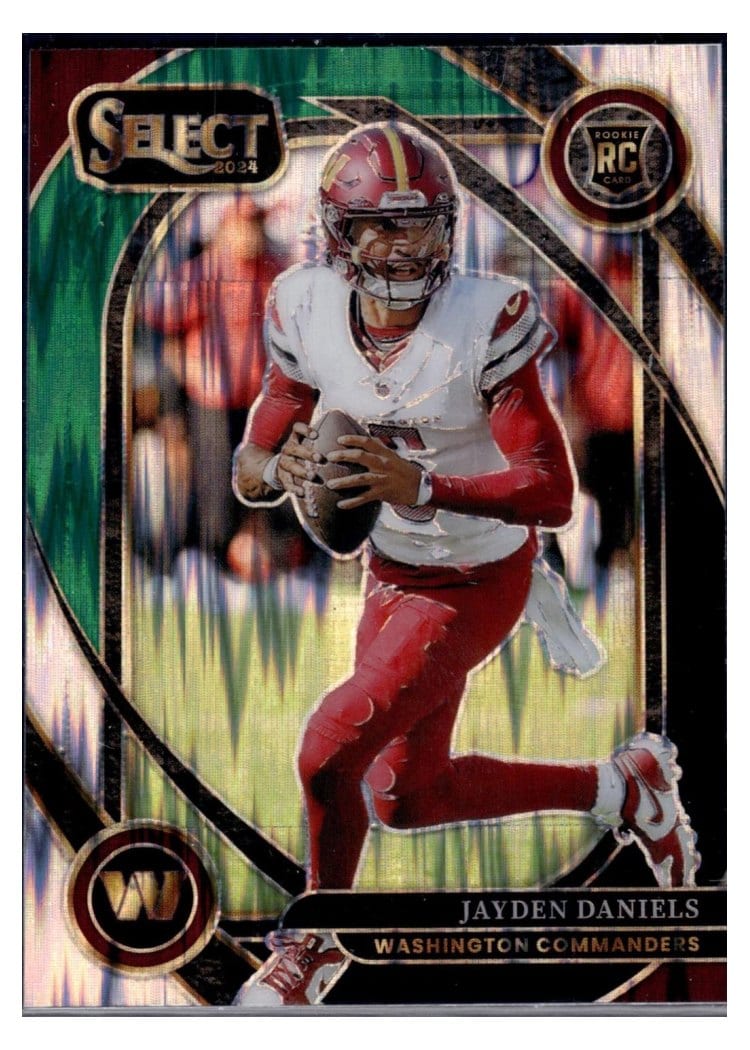 2024 Panini Select Base Set Jayden Daniels Green Black Snakeskin Prizm #217 card