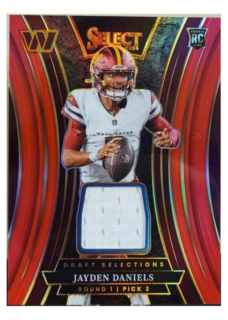 2024 Panini Select Draft Selections Memorabilia Jayden Daniels #2 card