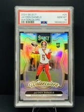 2024 Panini Select Watercolors Jayden Daniels #25 card