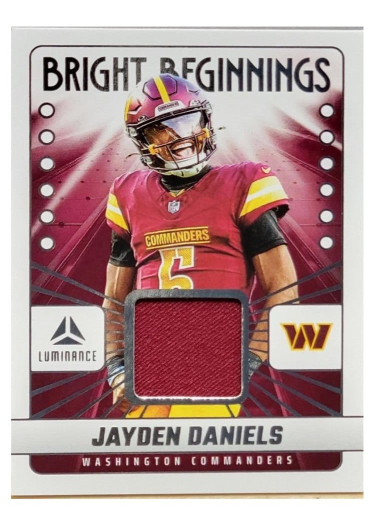 2025 Panini Luminance Bright Beginnings Relics Jayden Daniels #8