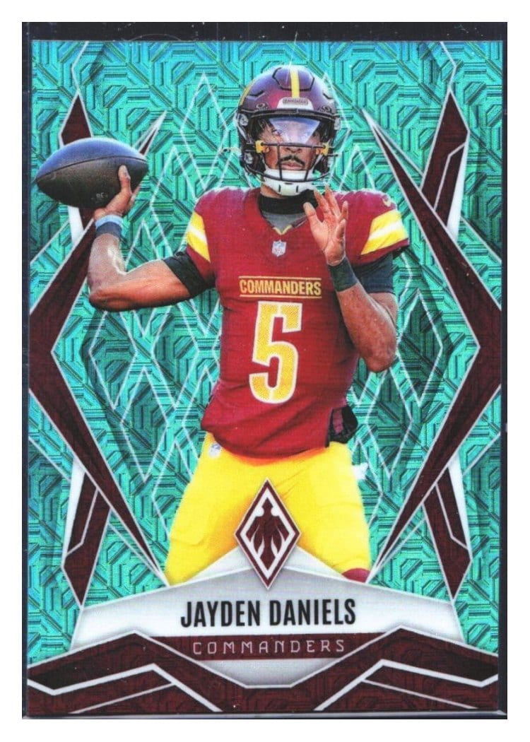 2025 Panini Phoenix Base Set Jayden Daniels Teal Mojo #8 card