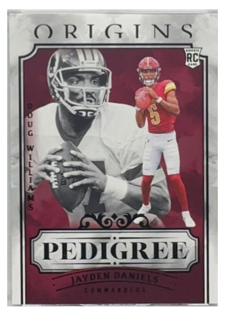 2024 Panini Origins Pedigree Jayden Daniels / Doug Williams #2 card
