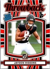 2025 Donruss Rated Rookie Throwback Jayden Higgins #37 card