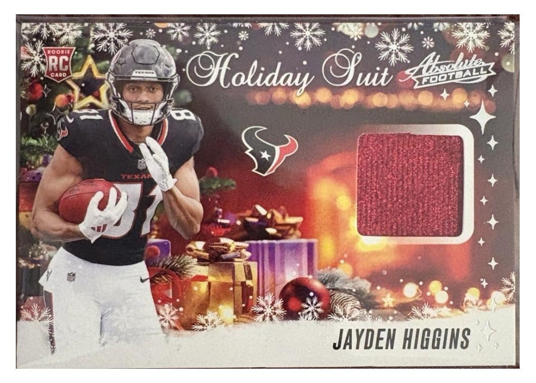 2025 Panini Absolute Holiday Suit Jayden Higgins #HS-JHS card