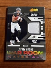 2025 Panini Absolute War Room Materials Jayden Higgins #WRM-JHS card