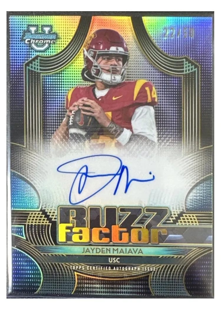 2026 Bowman Buzz Factor Autograph Jayden Maiava #BFA-JMA card