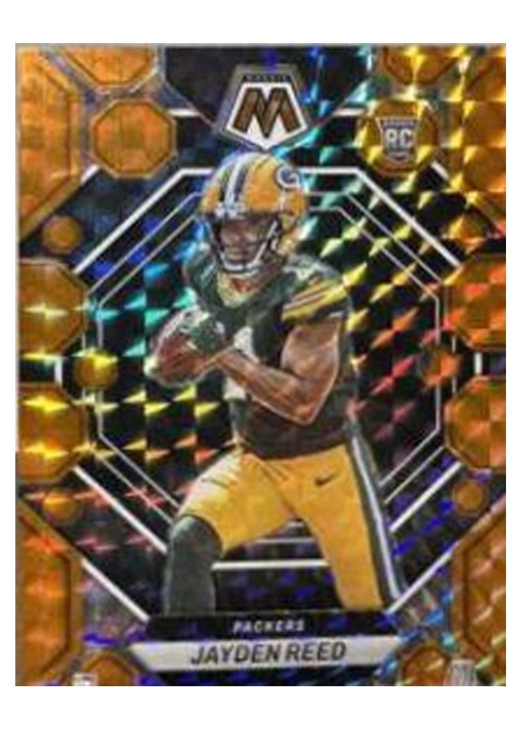 2023 Panini Mosaic Base Set Jayden Reed Orange #333 card