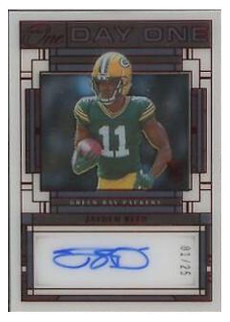 2023 Panini One Day One Autographs Jayden Reed #109 card
