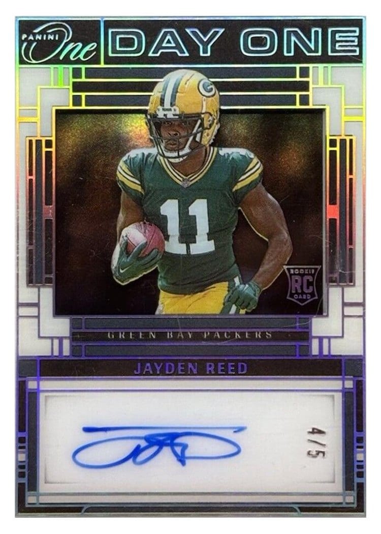 2023 Panini One Day One Autographs Jayden Reed #109 card