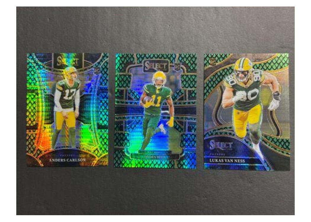 2023 Panini Select Base Set Jayden Reed Dragon Scale Prizm #258 card