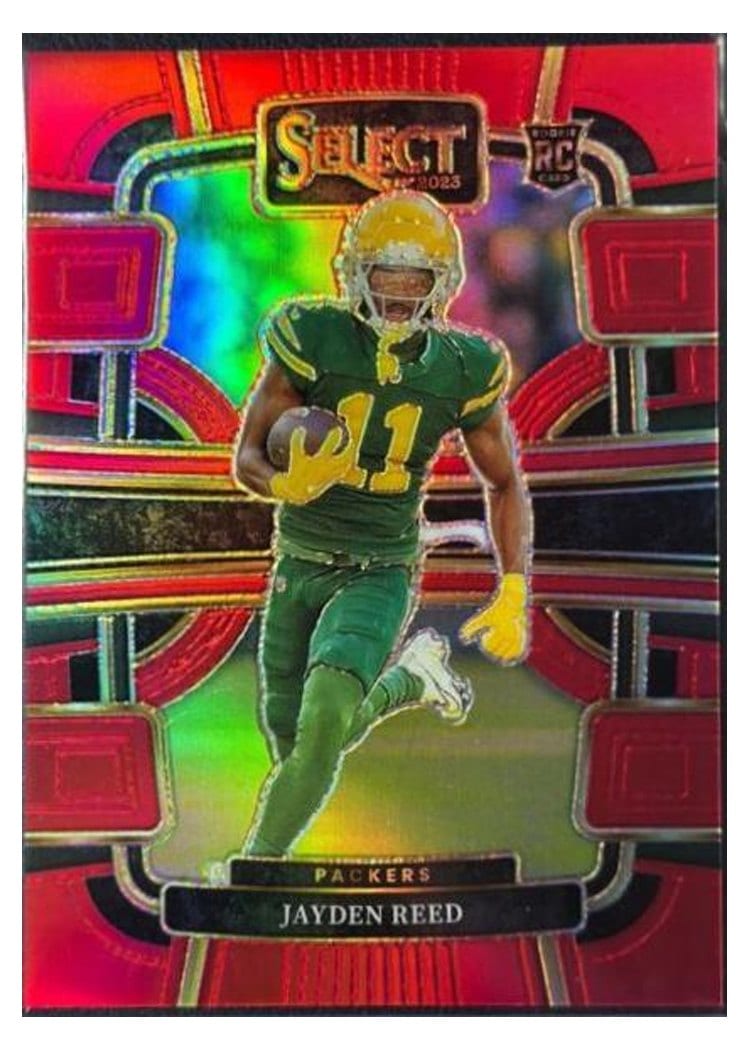 2023 Panini Select Base Set Jayden Reed Red Prizm #38 card