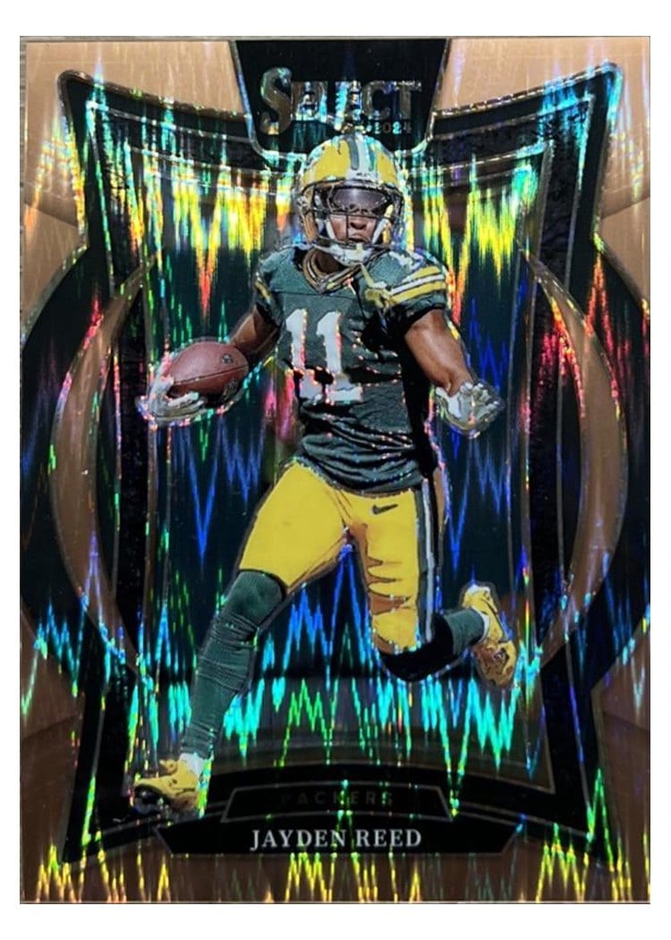 2024 Panini Select Base Set Jayden Reed Copper Prizm Shock #68 card