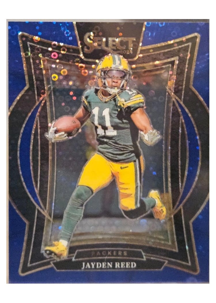 2024 Panini Select Base Set Jayden Reed Blue Disco Prizm #68 card