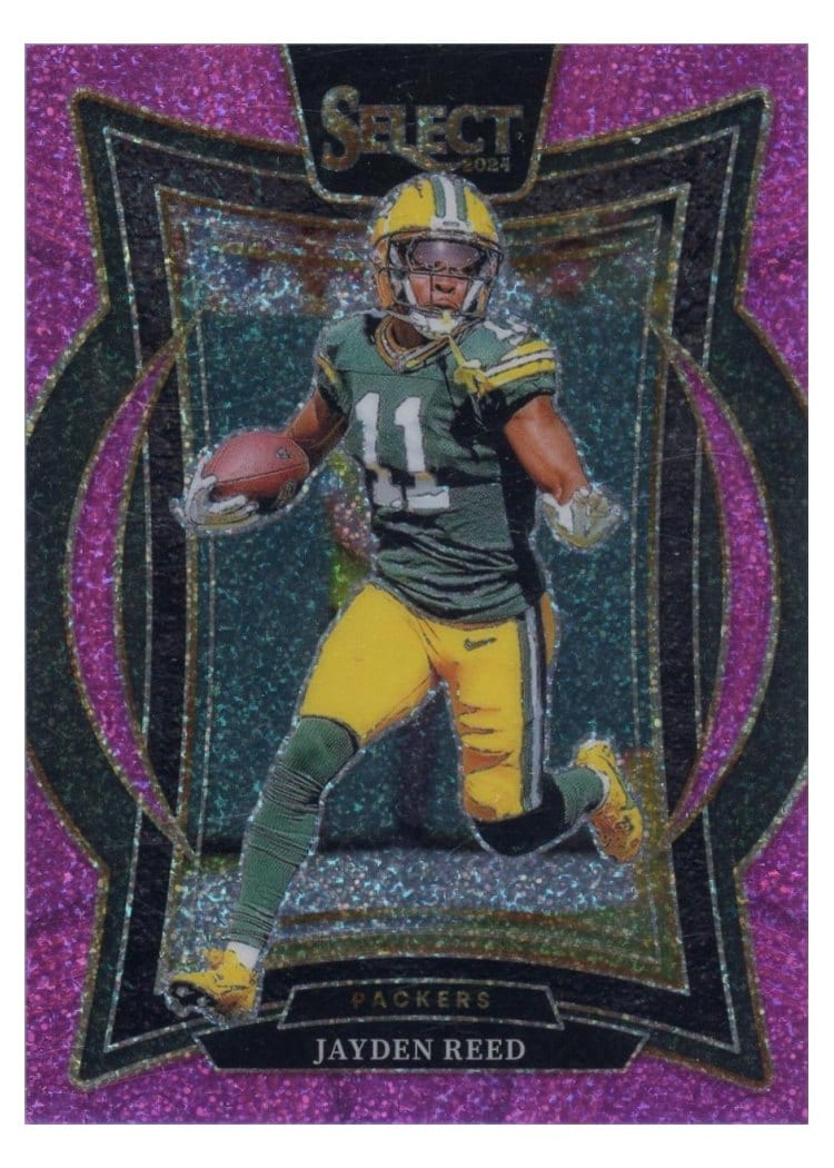 2024 Panini Select Base Set Jayden Reed Pink Glitter Prizm #68 card