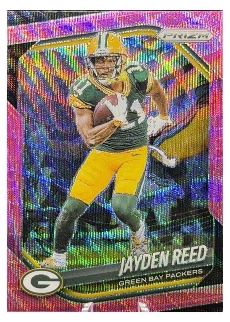 2025 Panini Prizm Base Set Jayden Reed Pink Wave #25 card