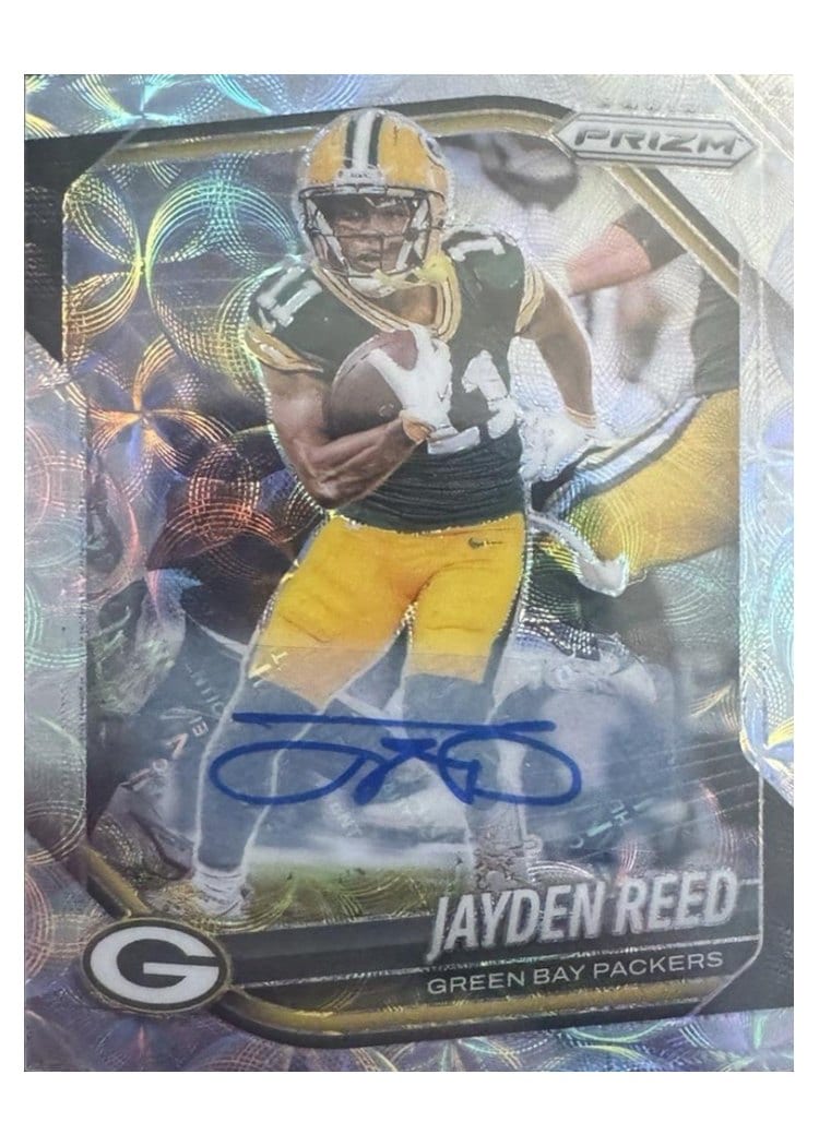 2025 Panini Prizm Base Set Jayden Reed Silver Autograph #25 card