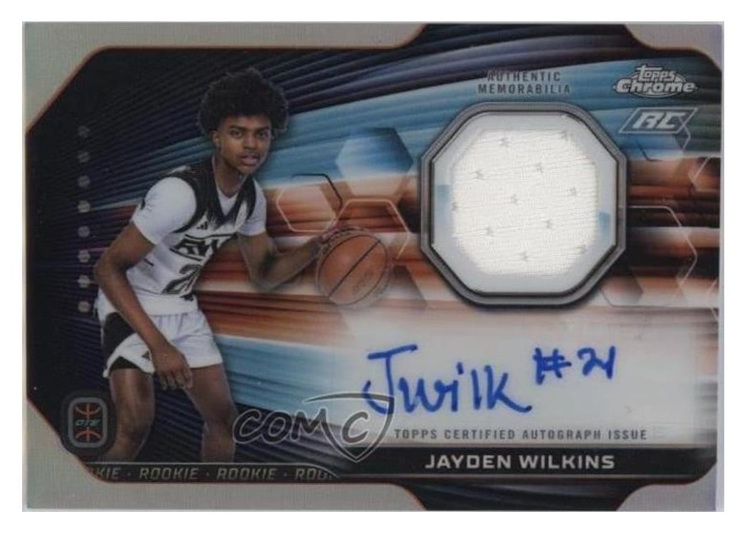 2023-24 Topps Chrome OTE Rookie Jersey Autographs Jayden Wilkins #RJA-JW card