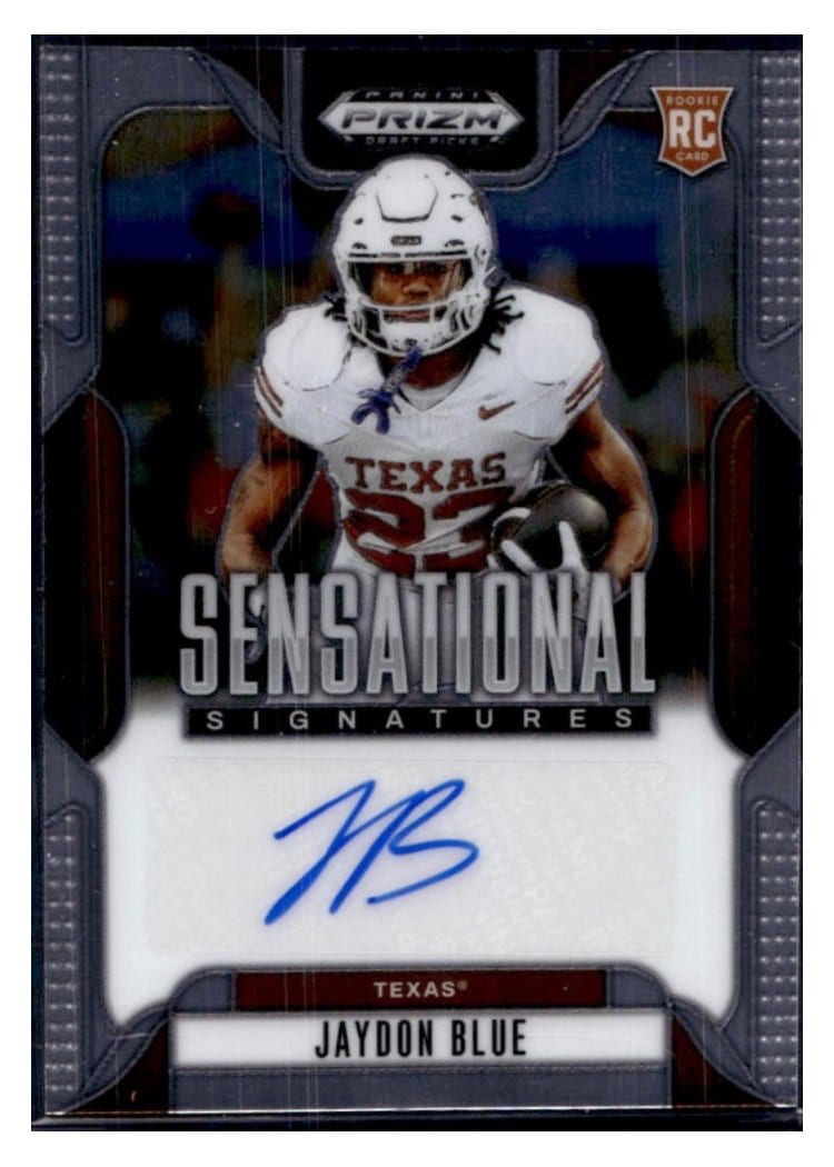 2025 Panini Prizm Draft Picks Sensational Signatures Jaydon Blue #49 card