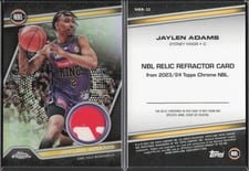 2023-24 Topps Chrome NBL NBL Relic Refractor Jaylen Adams #NRR-32 card