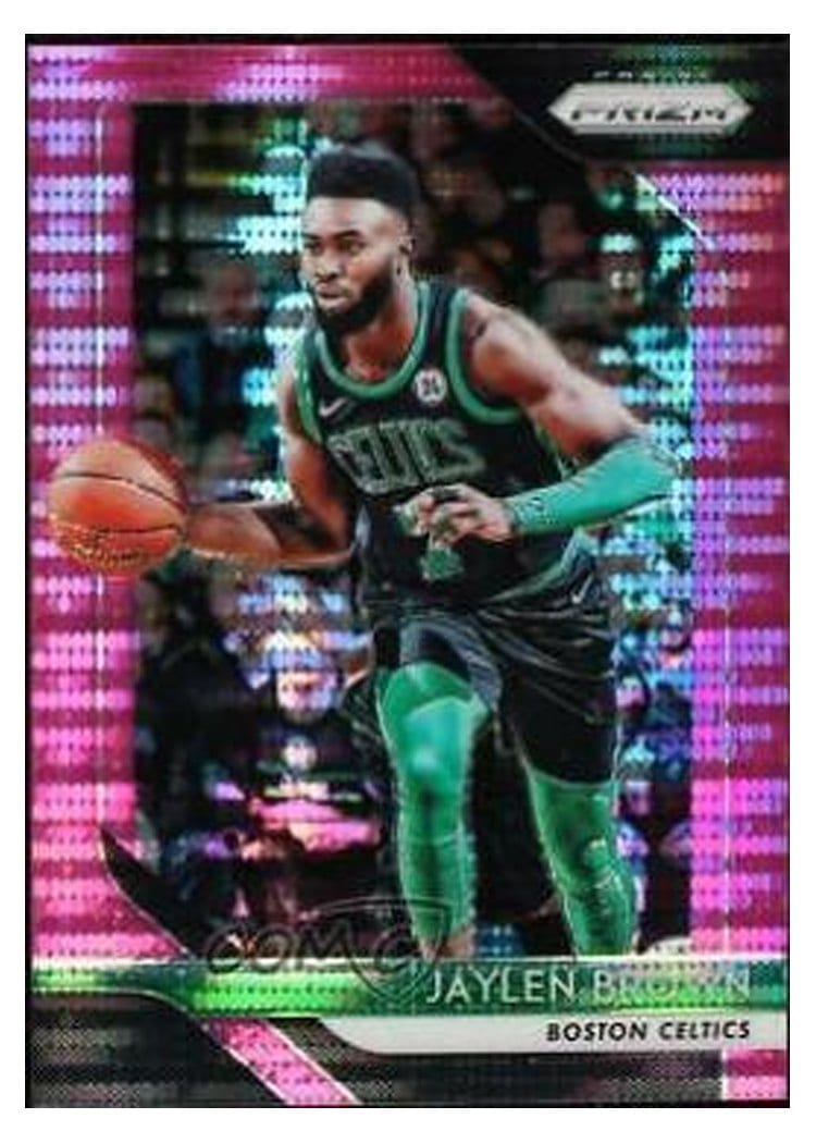 2018-19 Panini Prizm Base Set Jaylen Brown Pink Pulsar Prizm #108 card