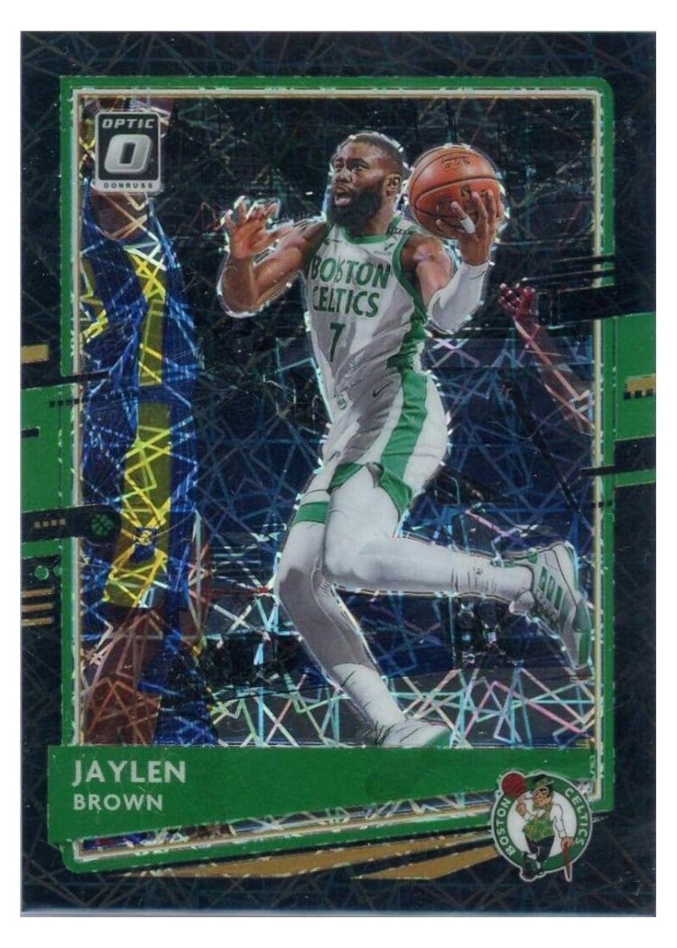 2020-21 Donruss Optic Base Set Jaylen Brown Black Velocity #127 card