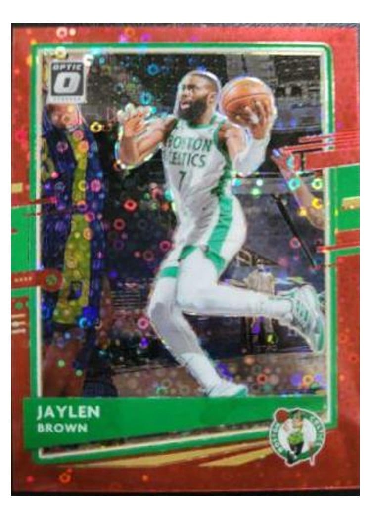 2020-21 Donruss Optic Base Set Jaylen Brown Fast Break Red #127 card