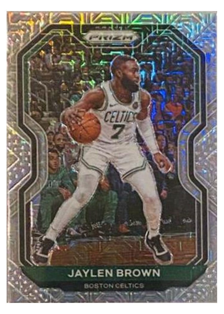2020-21 Panini Prizm Base Set Jaylen Brown Mojo Prizm #189 card