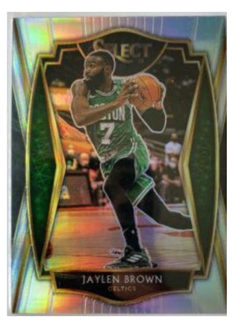 2020-21 Panini Select Base Set Jaylen Brown Silver Prizm #164 card