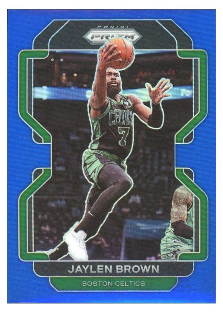 2021-22 Panini Prizm Base Set Jaylen Brown Blue Prizm #97 card