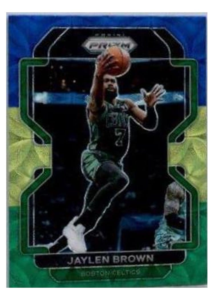 2021-22 Panini Prizm Base Set Jaylen Brown Green Choice Prizm #97 card