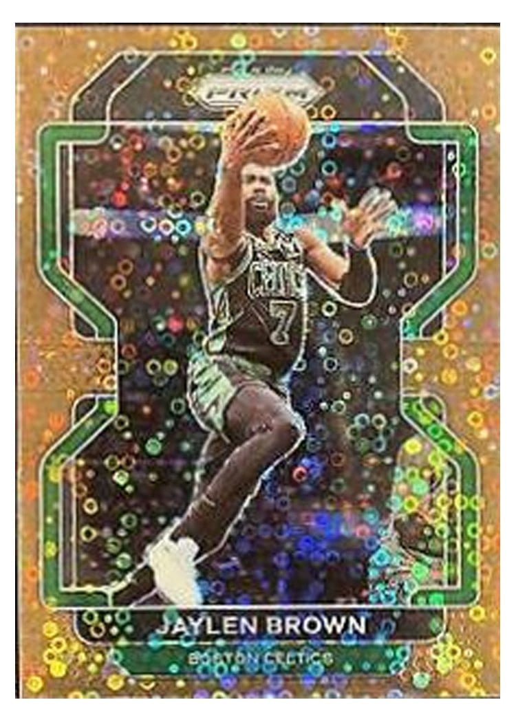 2021-22 Panini Prizm Base Set Jaylen Brown Fast Break Bronze Prizm #97 card