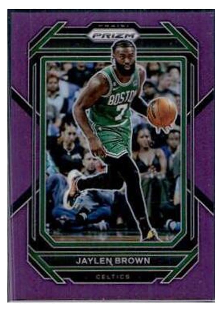 2022-23 Panini Prizm Base Set Jaylen Brown Purple Prizm #2 card