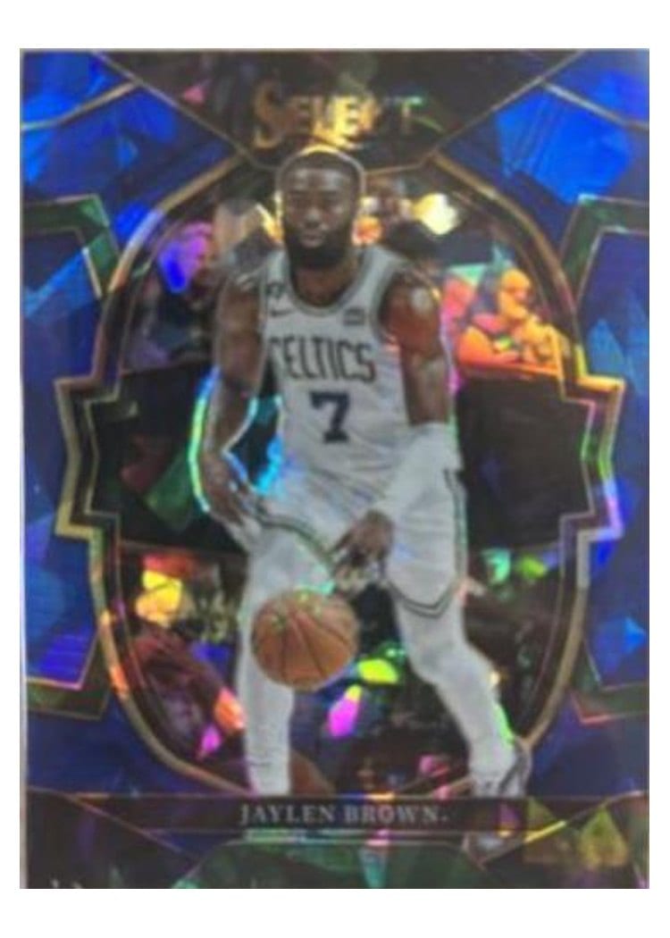 2022-23 Panini Select Base Set Jaylen Brown Green Ice Prizm #32 card