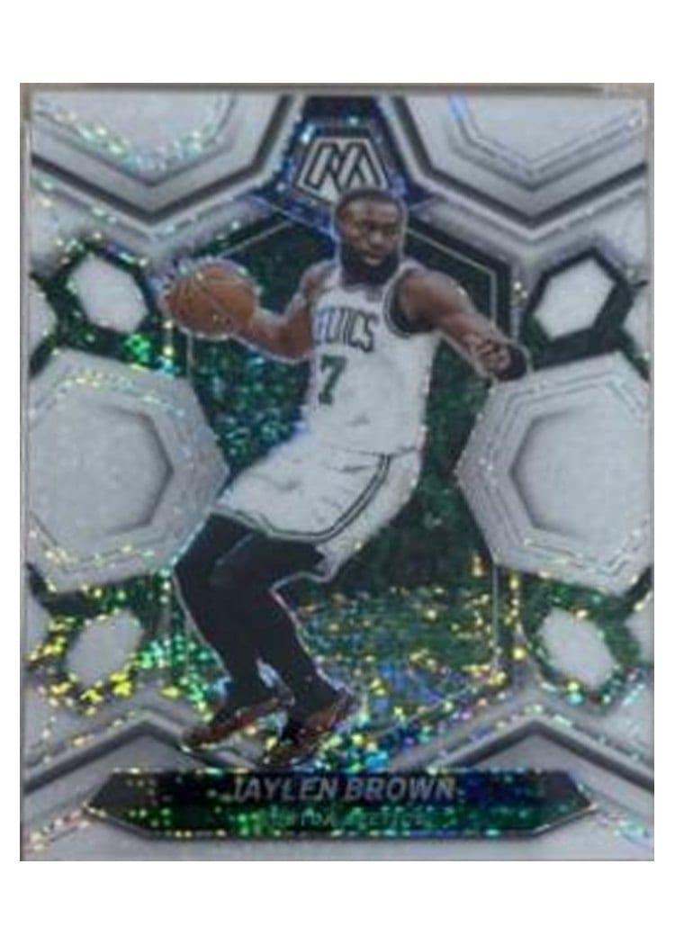 2023-24 Panini Mosaic Base Set Jaylen Brown White Sparkle #182 card