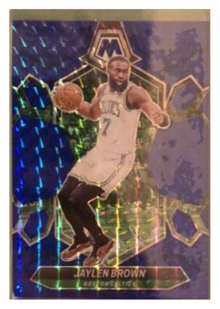 2023-24 Panini Mosaic Base Set Jaylen Brown Blue #182 card