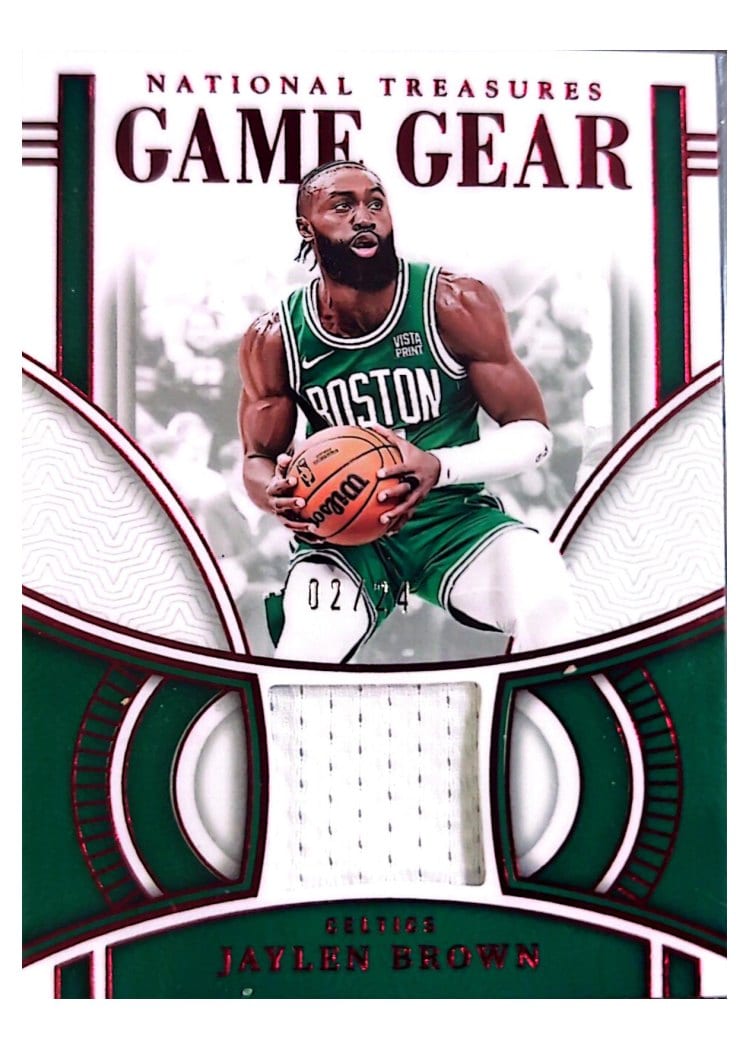 2023-24 Panini National Treasures Game Gear Jaylen Brown #2 card