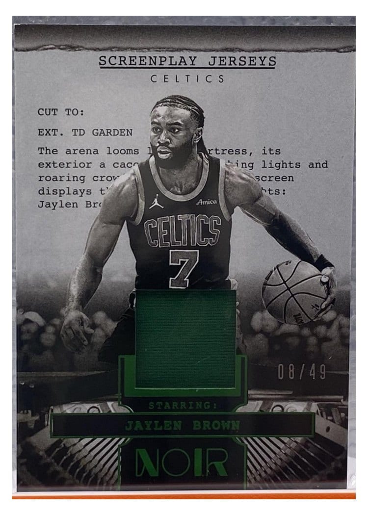 2024-25 Panini Noir Screenplay Jerseys Set Jaylen Brown #16 card